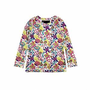 Spyder Scout Crew Base Layer Top In White Large Ditz Print